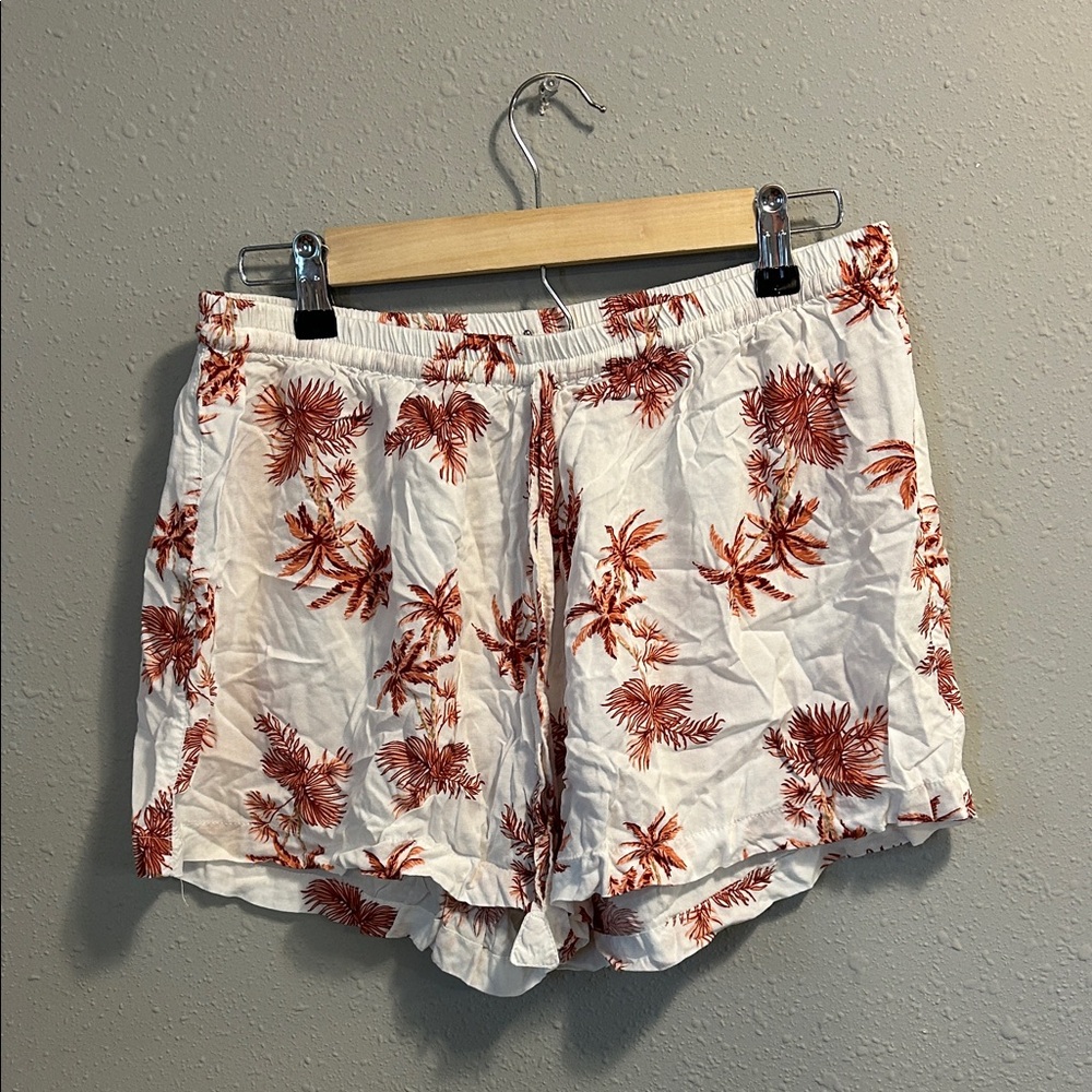 Piyama White Vintage Palm Sleep Shorts L‎